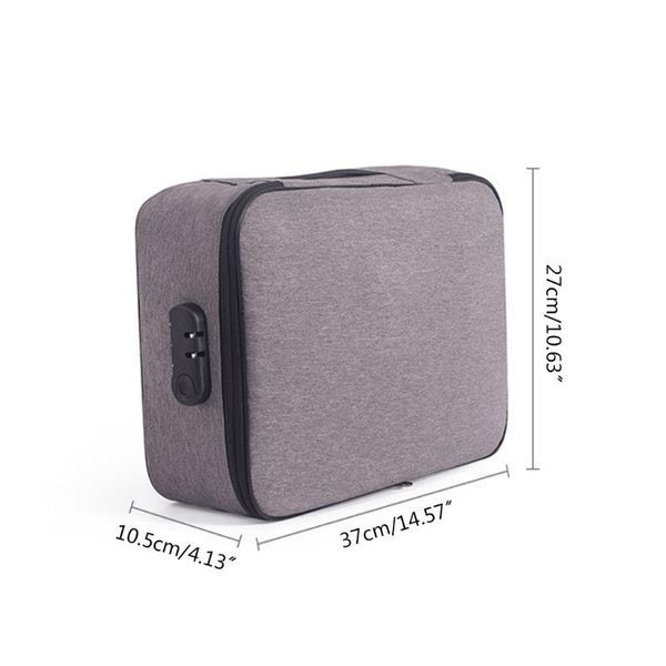

card holders 2/3 layers document ticket bag large capacity certificates files organizer for home travel use to store important items, Brown;gray