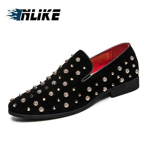 

dress shoes inlike big size fashion pointed toe men loafers oxford for formal mariage wedding, Black