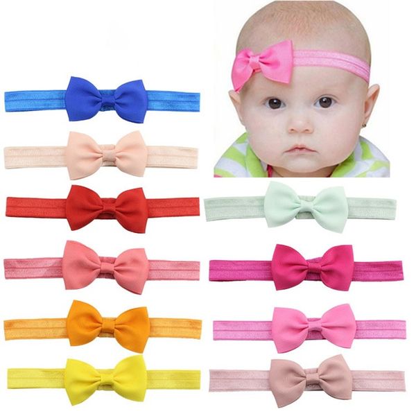 

8cm wholesale infant bow headbands children hair accessories newborn bowknot flower hairbands baby girl pgraphy prop 93 y2, Slivery;white
