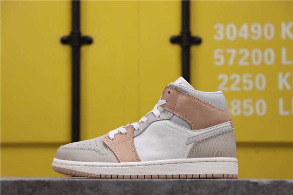 

high version jumpman 1 1s mid milan khaki stitching basketball shoes genuine leather running sports mens women sneakers with box