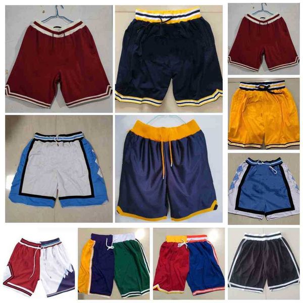 

mens michigan wolverines north carolina tar heels stiched basketball shorts pants with zipper pockets, Black