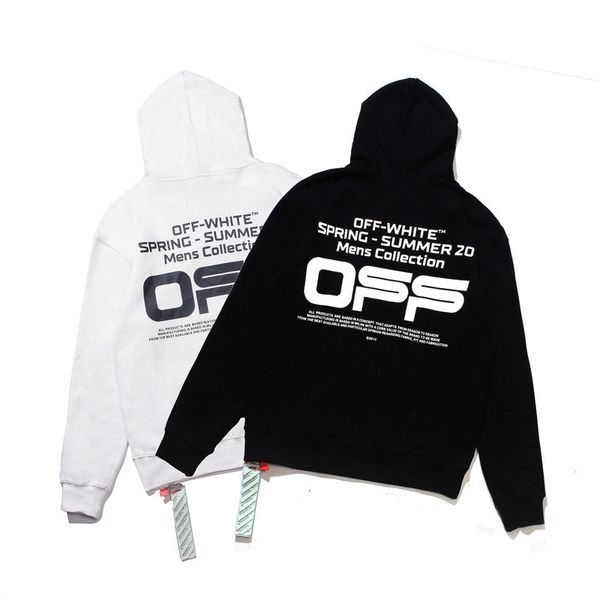 

autumn winter new men's and women's fashion brand simple letter cotton long sleeve hooded sweater, Black