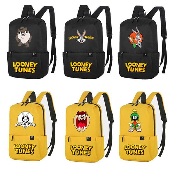

backpack 2021 fashion looney tunes cartoon print canvas school student small bag