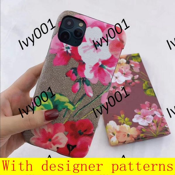 Luxurys Designers Capas de telefone de couro para iPhone 15 Pro Max 14 Plus 13 Mini 12 11 Pro XS XR X 8 7 Plus Samsung S23 S21 S22 Ultra Note 20 Fashion Print Back Cover Case