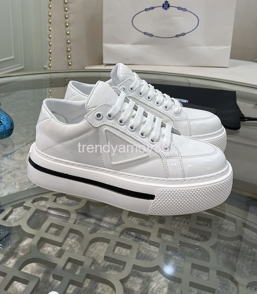 

dress shoes p family round head women's shoes lace up sports low thick soled versatile small white fashion casual, Black