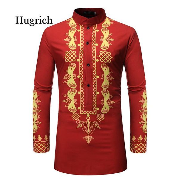 

men's african style stand collar pullover shirt men's medium and long casual tui printed long sleeve shirt, White;black