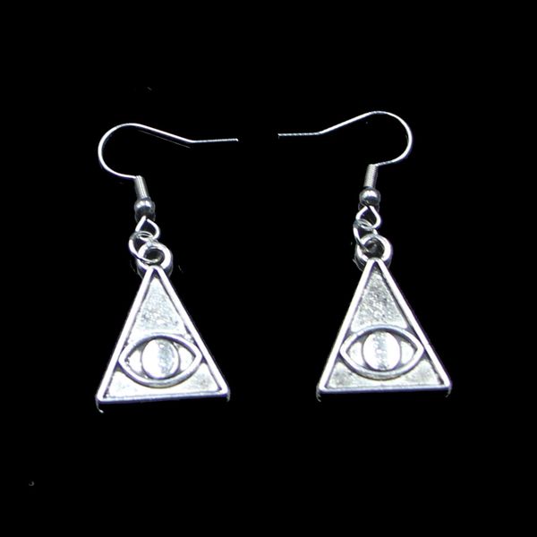 

New Fashion Handmade 24*18mm Eye Earrings Stainless Steel Ear Hook Retro Small Object Jewelry Simple Design For Women Girl Gifts