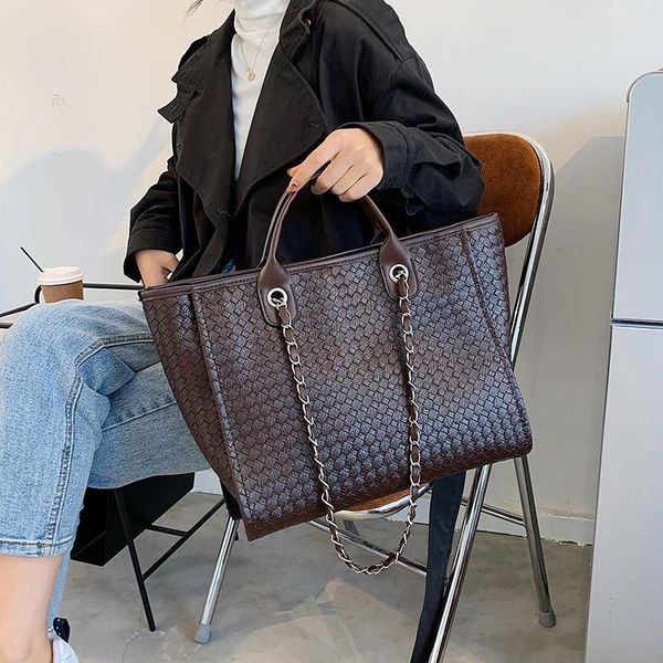 

cross body 2021 high-end fashion women's big bag tote all-match chain shoulder