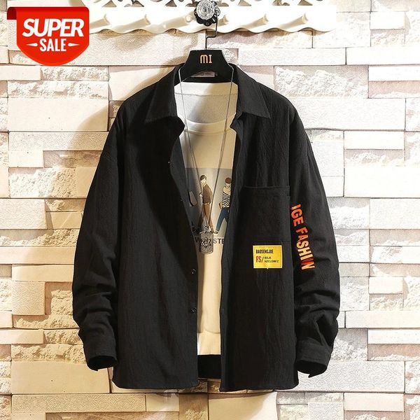 

casual brand white black shirt men's shirts long sleeves 2020 new spring autumn plus oversize -5xl #is6g