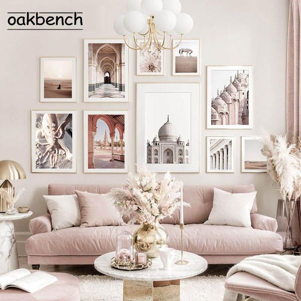 

paintings mosque islamic canvas painting floral desert wall art poster landscape print nordic pictures living room home decoration