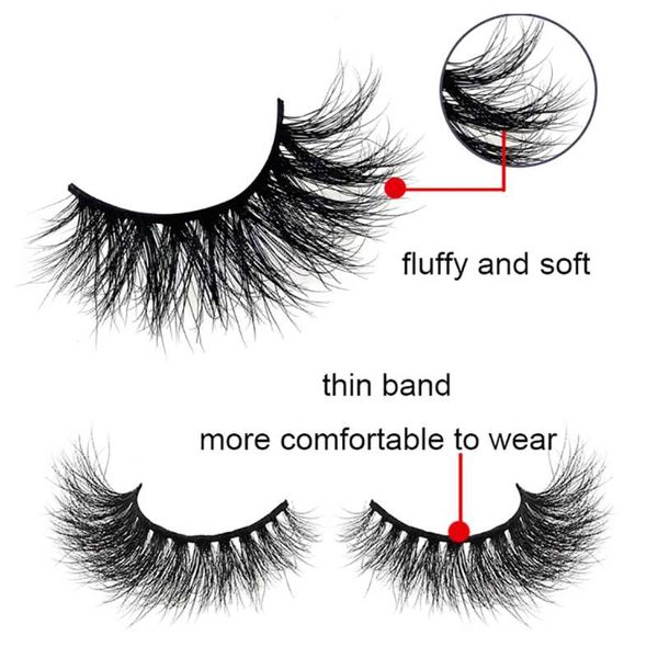

false eyelashes 1 pair mink 25mm lashes fluffy 3d makeup dramatic long natural eyelash extension maquillaje
