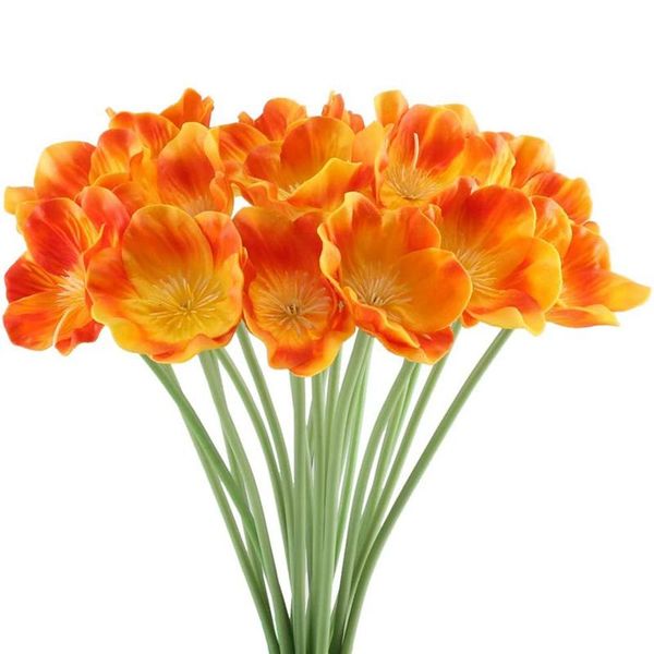 

decorative flowers & wreaths 20pcs pu artificial pies fake wedding bouquet arrangements for home kitchen centerpieces decorations
