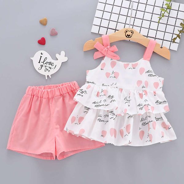 

wear children's q378 girls' suspender new skirt + shorts two piece 1234 year old girl summer suit, White