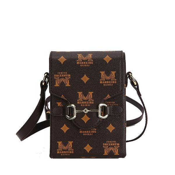 

design new star satchel small horseshoe buckle single shoulder messenger bag vertical mini fashion mobile phone bag handbags