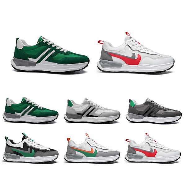 

fashion men running shoes color green grey black white red breathable sport sneakers runner trainers size 39-44