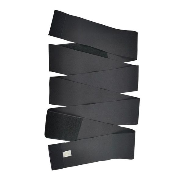 

waist support trainer quick snatch bandage wrap lumbar abdomen belt back brace trimmer body shaper for women 500cm, Black;gray