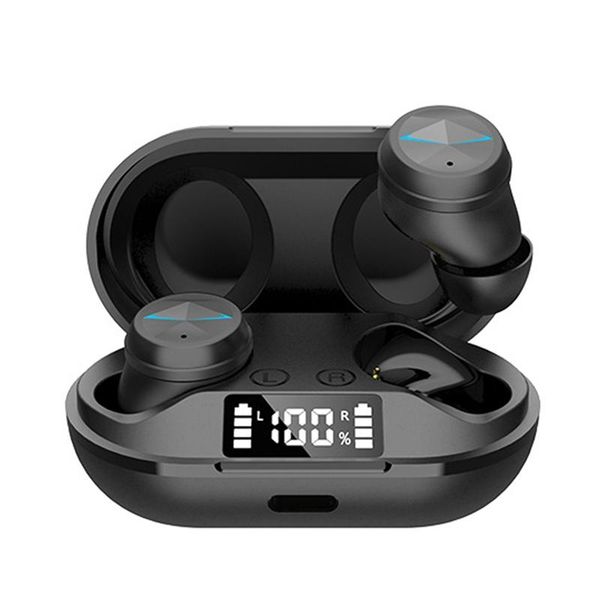 

headphones & earphones bluetooth wireless headphone 9d stereo sports led display headset microphone