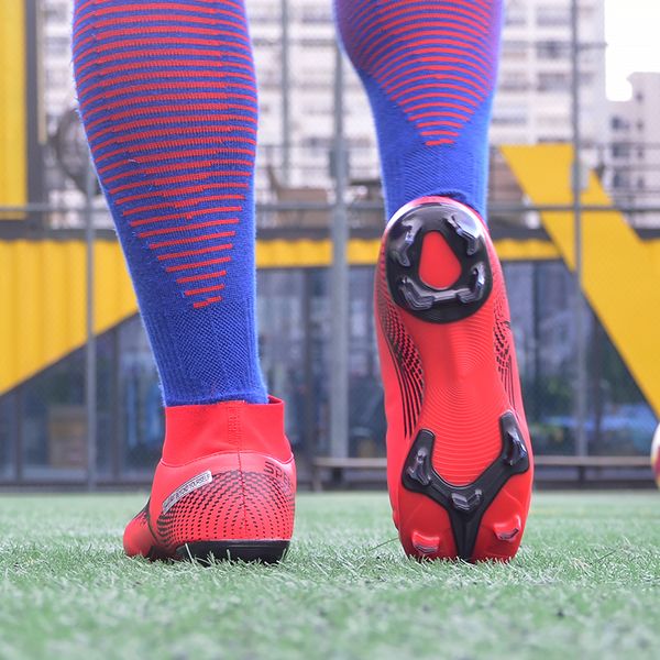 

soccer shoes men original football boots high sock sneakers outdoor sport long spikes soccer cleats zapatos futbol hombre