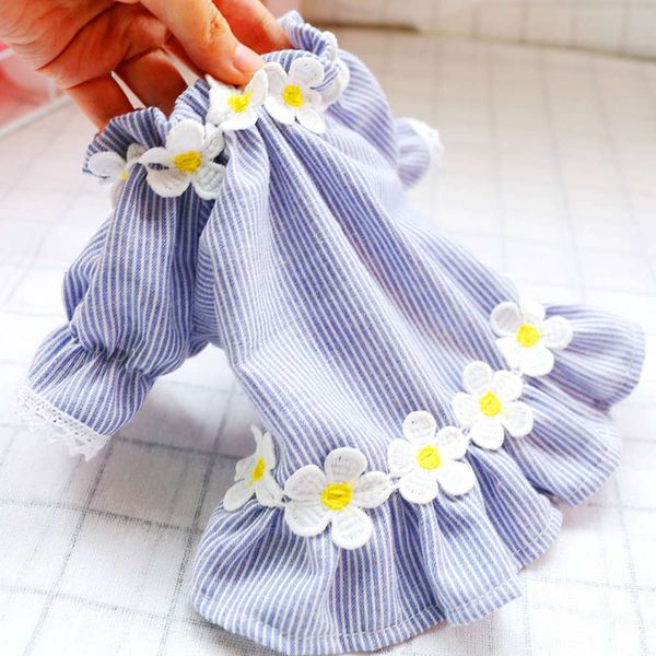 

dog summer thin plumeria puffy skirt princs teddy bear pet cloth