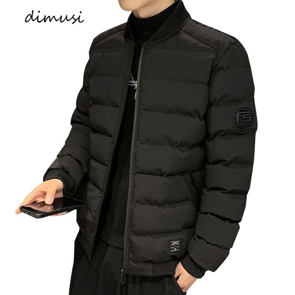 

winter men's bomber jacket fashion men cotton warm parkas casual windbreaker thermal slim coats clothing kg-538, Black