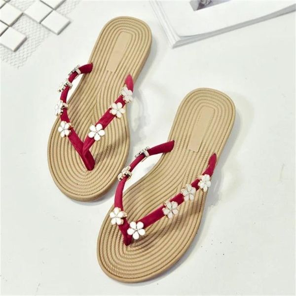 

slippers 2021 fashion flat flip flops beach sandals shoes women, Black