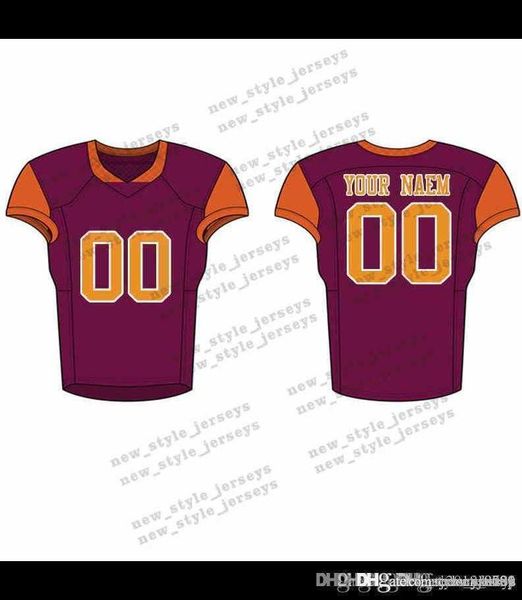 

2020 63men 2019 youth football jerseys army green wine red embroidery logos stitched custom any name any number jerseys, Black;red