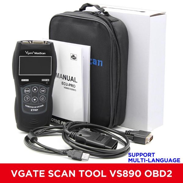 

code readers & scan tools vgate tool vs890 obd2 car scanner maxiscan obd ii reader fault auto diagnostic-tool support multi-language
