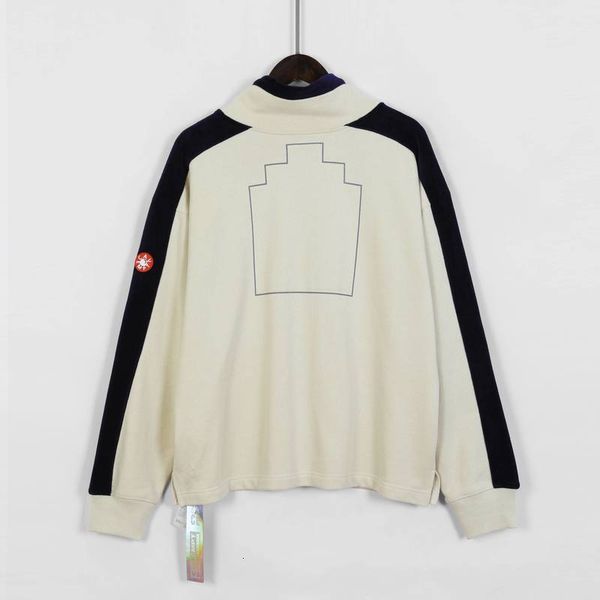 

2021 new 20ss c. e half zip apricot blue stitching sweatshirt veet sweater high street hoodie 7u3u, Black