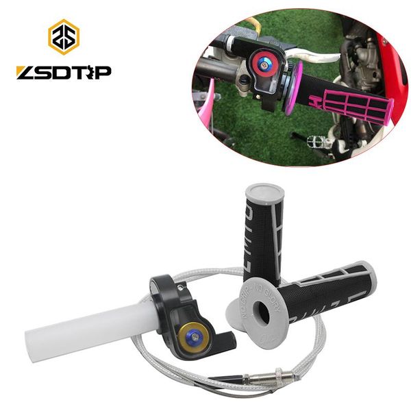 

handlebars zsdtrp 7/8" quick twist gas throttle settle grip cable hand grips fit kayo apollo 50 110 125cc motos