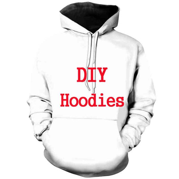 

dropshipping men/women 3d print diy hoodie pullover customized custom dign clothing hoodi sweatshirt plus size 5xl, Black
