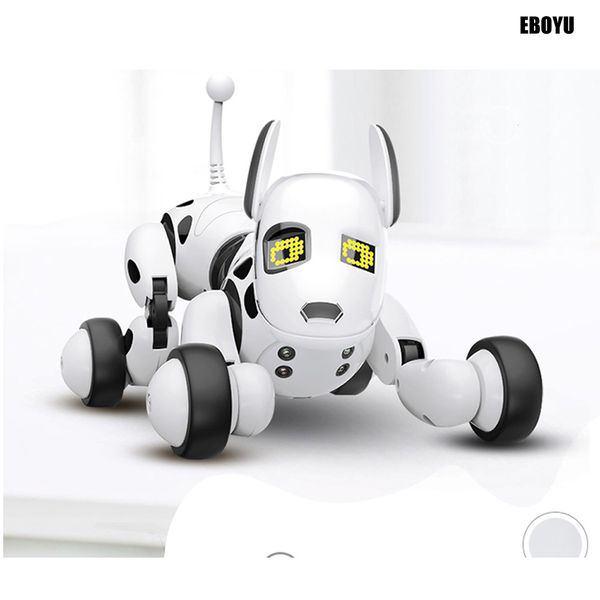 

eboyu 9007a updated 2.4g wireless rc dog remote control smart dog electronic pet educational intelligent rc robot dog toy gift