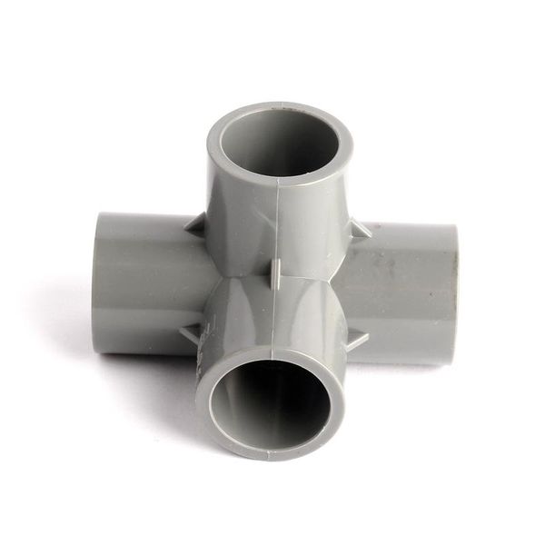 

watering equipments 1pc inner diameter 25mm pvc joints grey three-dimensional cross connector green thumb 4-way
