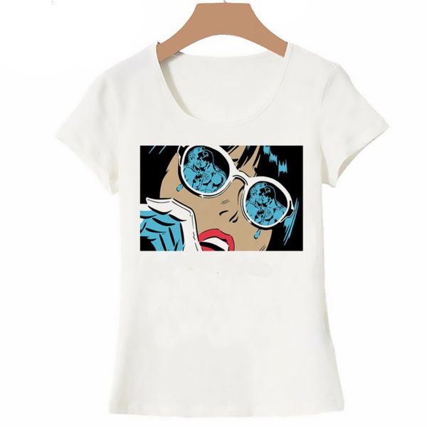 

women's short sleeve t-shirt batman and cat girl, White