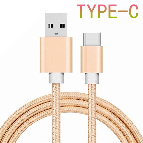 

6.5ft charging cable micro usb cable nylon braided high speed type c charger 3.3ft 1m for android samsung phone without package