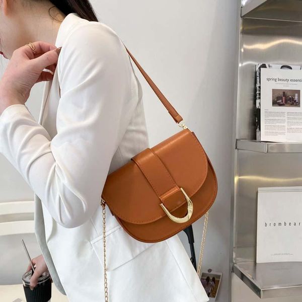 

evening bags luxury handbags women chain saddle designer female totes large capacity shoulder for pu leather crossbody