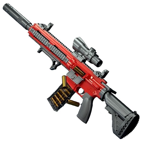 

2411luochen manual pull bolt m416 lower shell throwing soft bullet simulated assault rifle boy's toy gun
