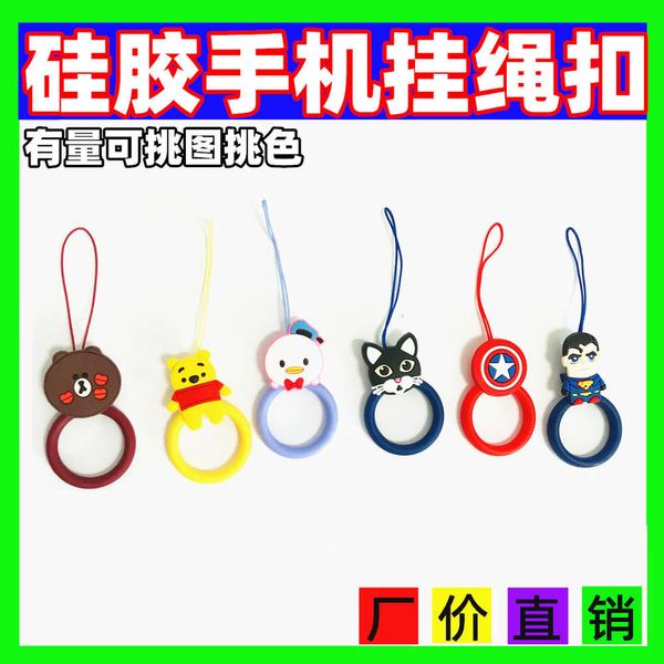 

summer new cartoon stereo silicone mobile phone ring hanging rope