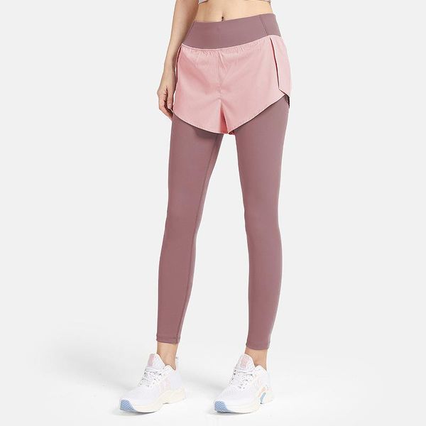 

sweatpants jogging fake two sport joggers trousers hight waist leggings sports pants women training femme running loose pockets, Black;blue