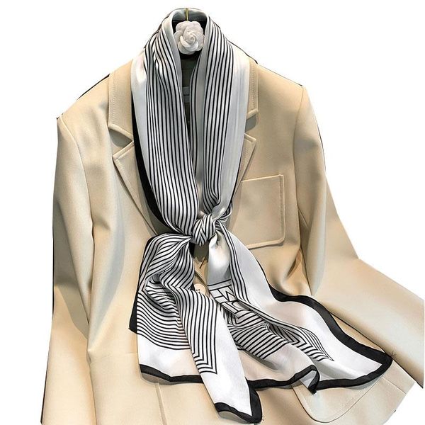 

scarves fashion silk scarf hijab women luxury bandana female muslim headband shawl soft wrap lady neck foulard pashmina, Blue;gray