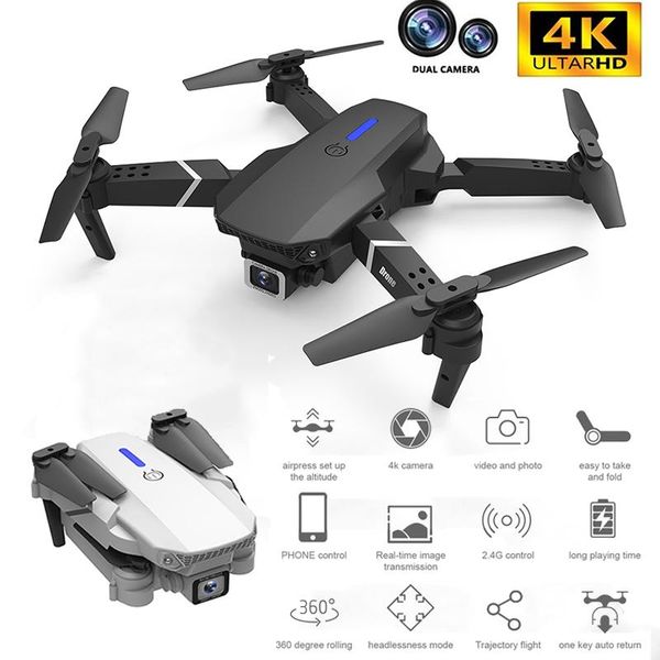 

e525 drone with dual camera 4k 1080p professional wifi fpv mini quadcopter trajectory flight rc foldable dron toy gift
