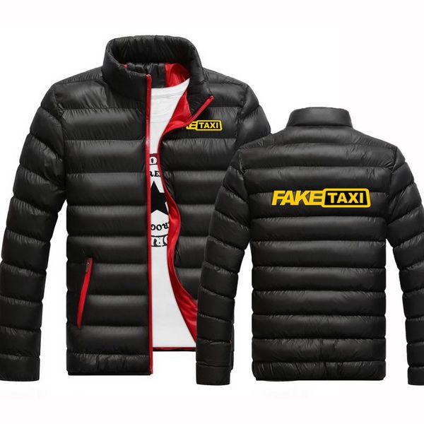 

men's hoodies & sweatshirts fake taxi driver printing 2021 autumn winter plus velvet padded coats fashion all-match street personality, Black