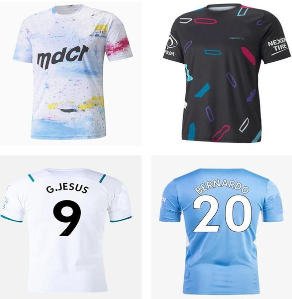 

city soccer jerseys 21 22 esports fans player version man grealish sterling ferran de bruyne foden 2021 2022 football shirts men kids kit, Black;yellow