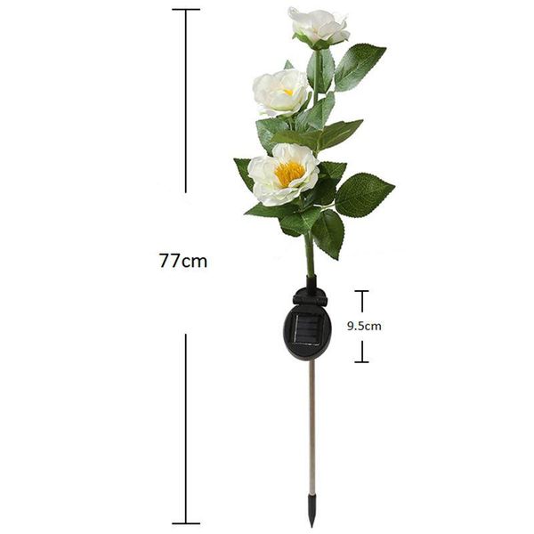

solar lamps camellia flower lights powered garden outdoor decorative landscape led lantern gift