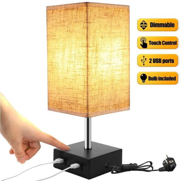 

table lamps double usb charging reading lamp el lobby guest room living bedroom bedside touch switch