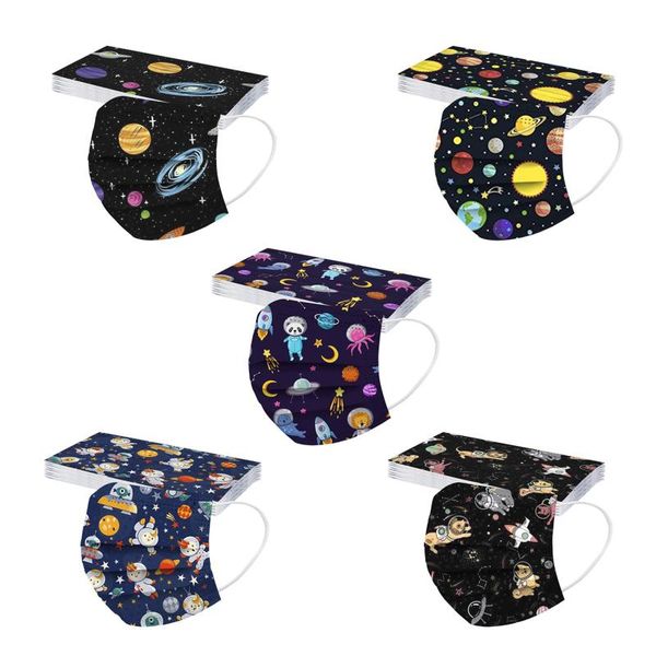 

scarf flag cosplay 50pc 3 layer disposable children star planet printed designer reusable bandana festive cosplay accessory cute