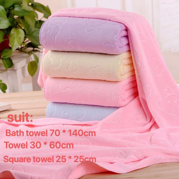

towel 4 colors coral fleece absorbent hair swimming face hand bath sets microfibre towels bathroom microfiber set
