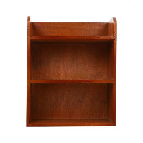

hooks & rails 1pc japanese-style deskwood rack multi-layer mini storage holder