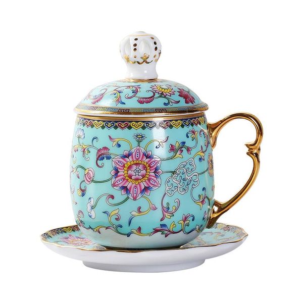 

mugs painting silver cup 999 sterling health elite office large capacity ladies insulation coffee travel