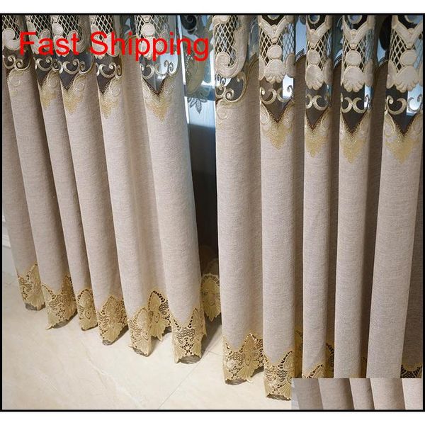 

european niel water-soluble embroidery semi-shading curtains for living din jllrfe dhsybaby