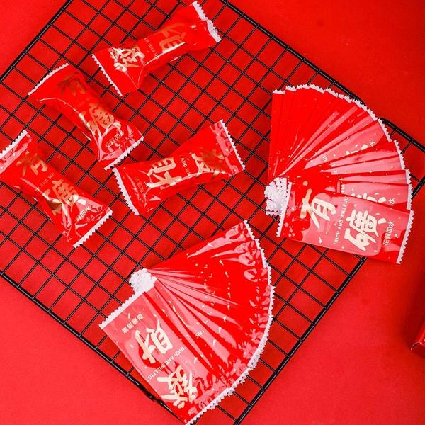 

new year candy packaging bag biscuits wedding birthday party gift transparent chocolate decoration